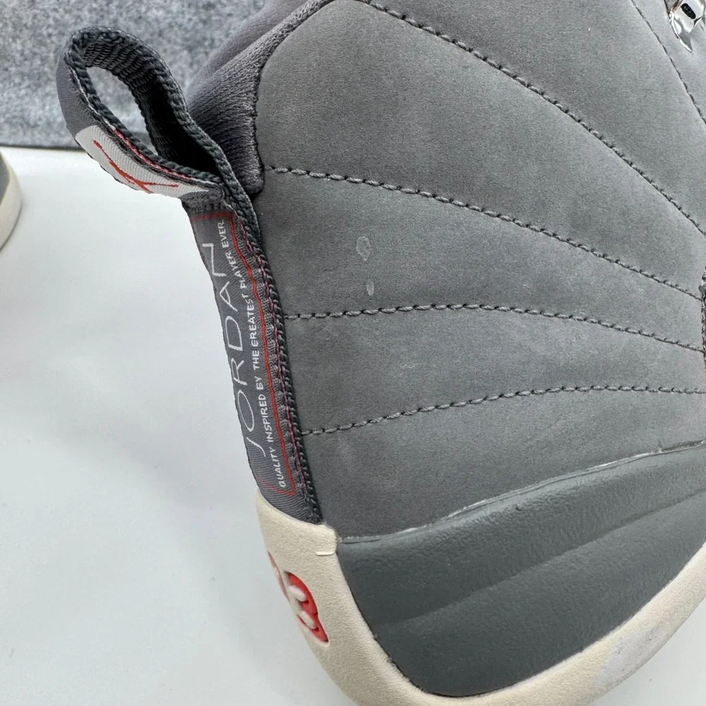Jordan 12 Retro Cool Grey Mens Size 8.5 Grey Orange White 130690-012